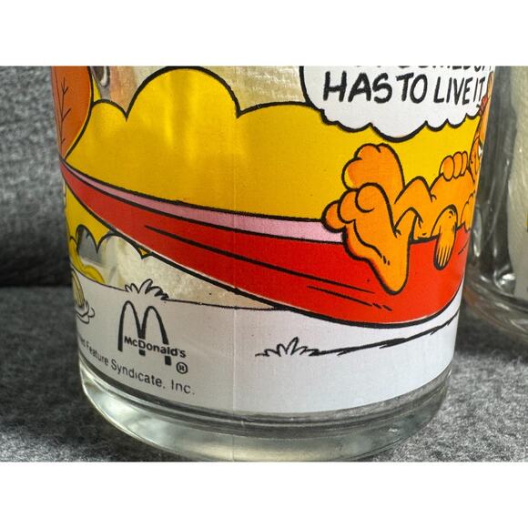 Vintage 1978 Garfield McDonald’s Glass Mug “It’s Not a Pretty Life” Jim Davis-2 - Picture 4 of 7